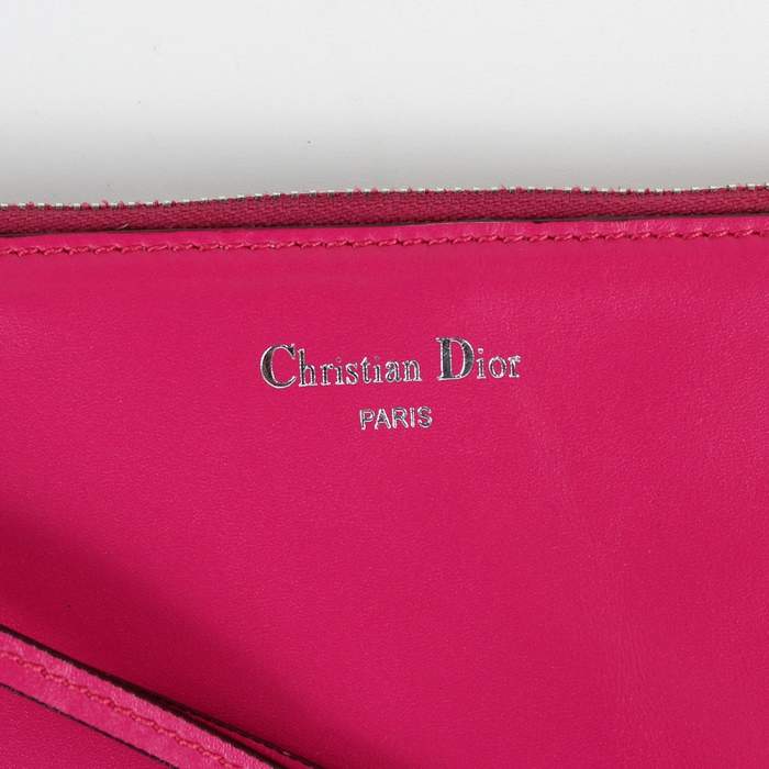 2012 New Arrival Christian Dior Original Leather Handbag - 0902 Rose Red - Click Image to Close